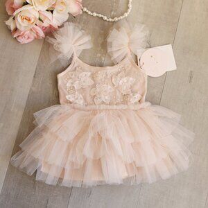 Tutu Du Monde Song Bird Tutu Bebe Dress 3-6 Month Portrait Party RARE NWT